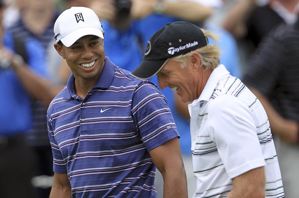 Greg Norman & Tiger Woods 2011 Australian Open