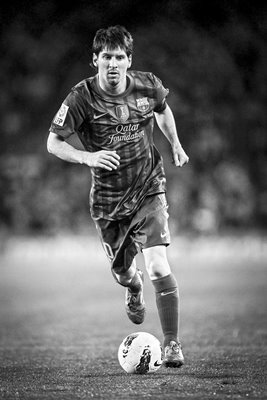 Lionel Messi FC Barcelona B&W