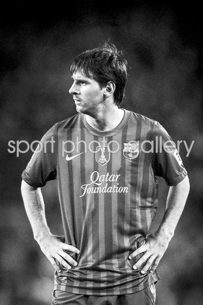 Lionel Messi FC Barcelona Portrait B&W