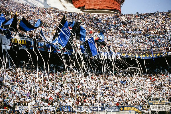 Inter fans during Milan Derby