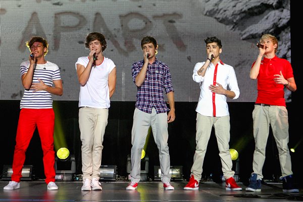 One Direction on stage in Sydney 2012