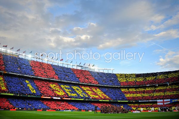 A general view of the Camp Nou Stadium