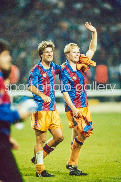 Michael Laudrup & Ronald Koeman Barcelona European Champions 1992