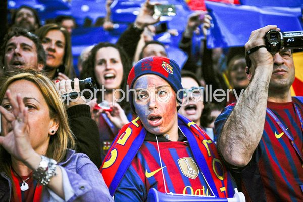 Barcelona Fans during Gran Derbi 2012