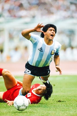 Diego Maradona Argentina v South Korea World Cup 1986