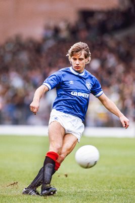 Ally McCoist Rangers v Celtic Celtic Park Glasgow 1985