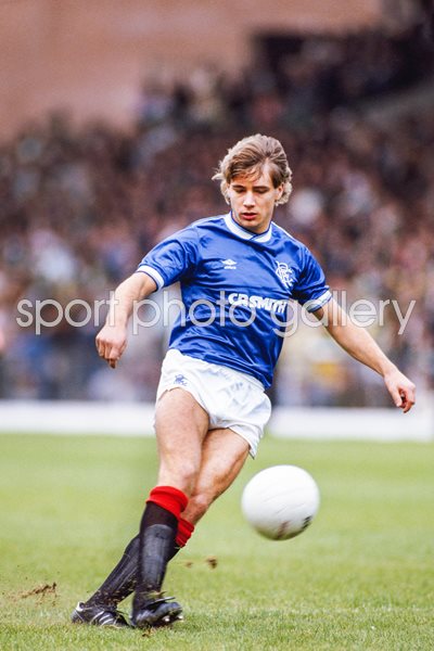 Ally McCoist Rangers v Celtic Celtic Park Glasgow 1985