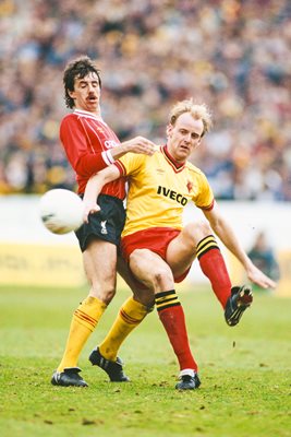 George Reilly Watford v Mark Lawrenson Liverpool Division One 1984