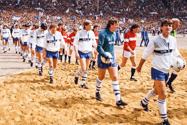 Kevin Ratcliffe Everton v Manchester United FA Cup Final Wembley 1985