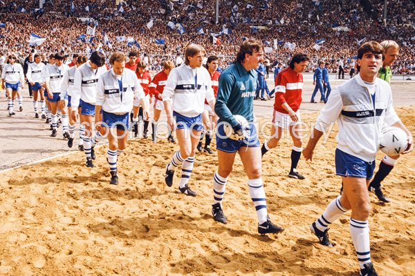 Kevin Ratcliffe Everton v Manchester United FA Cup Final Wembley 1985