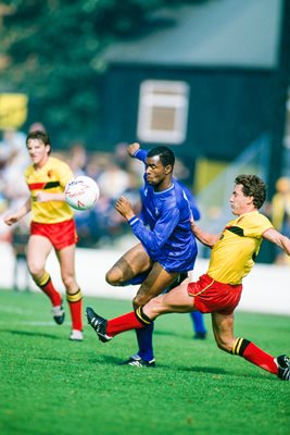 Paul Canoville Chelsea v Wilf Rostron Watford 1985