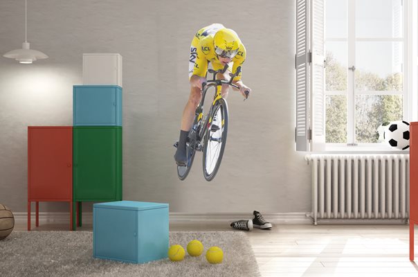 Chris Froome time trial lifesize wall sticker