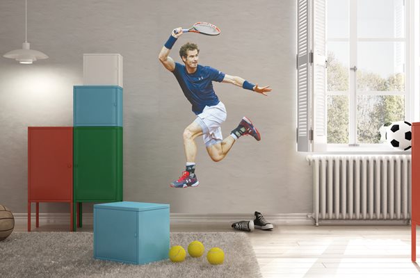 Andy Murray lifesize wall sticker