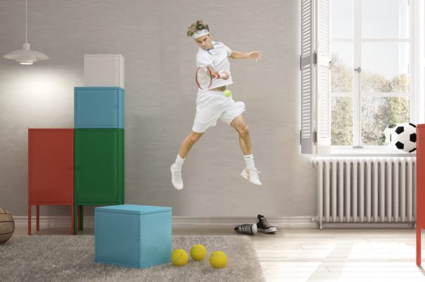 Roger Federer lifesize wall sticker