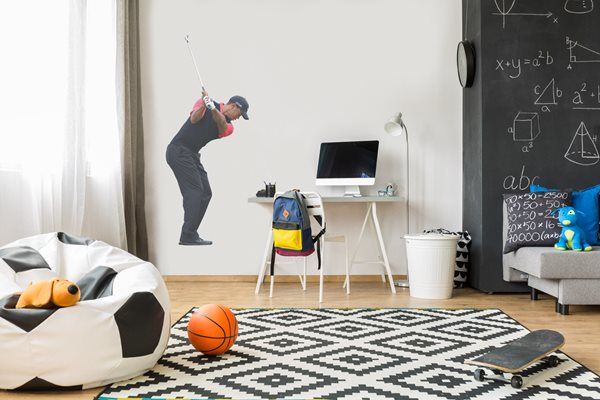 Tiger Woods lifesize wall sticker