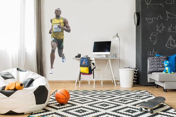 Usain Bolt lifesize wall sticker