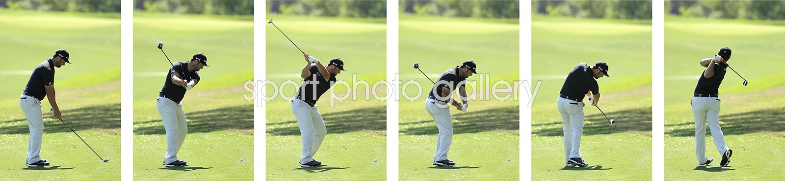 Jon Rahm 6 Stage Swing Sequence Print Golf Posters