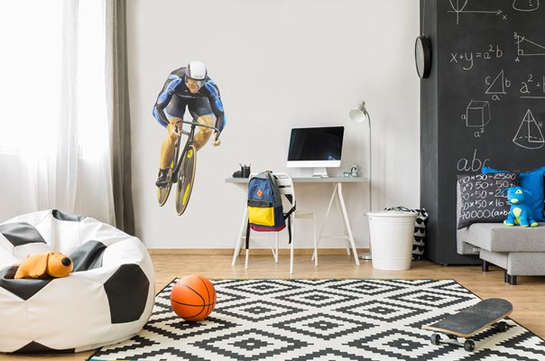 Sir Chris Hoy Sky lifesize wall sticker