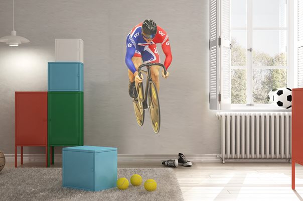 Sir Chris Hoy Great Britain lifesize wall sticker
