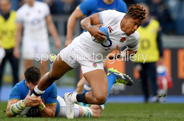 Anthony Watson England v Italy Rome Six Nations 2018