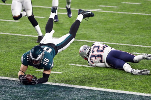 Zach Ertz Philadelphia Eagles Winning Touchdown Super Bowl 2018