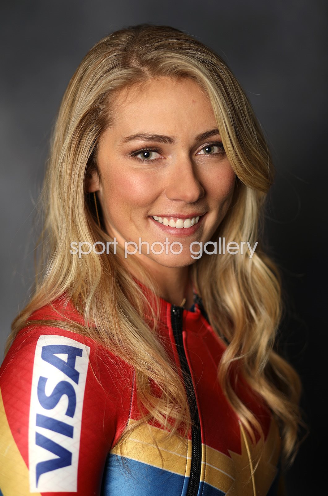Mikaela Shiffrin Team USA portrait 2018 Print | Skiing Posters ...