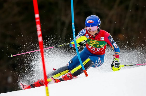 Mikaela Shiffrin USA Alpine Ski World Cup Slalom Slovenia 2018