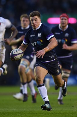 Huw Jones Scotland scores v England Murrayfield 6 Nations 2018