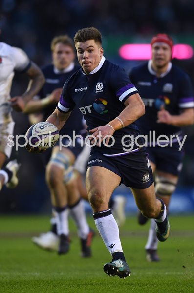 Huw Jones Scotland scores v England Murrayfield 6 Nations 2018