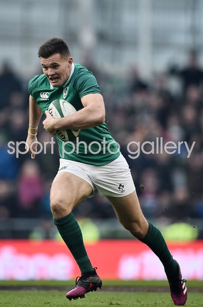 Jacob Stockdale scores Ireland v Wales Dublin 6  Nations 2018