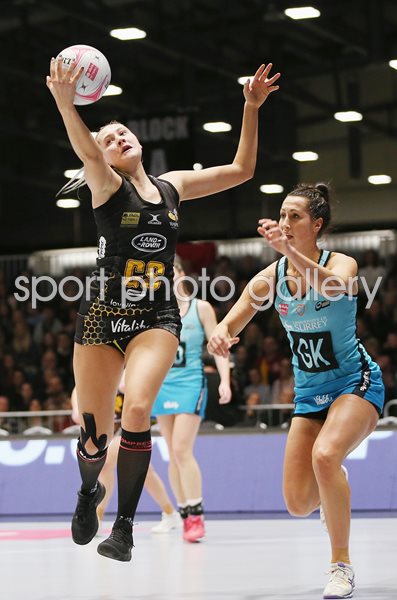 George Fisher Jo Trip Wasps Netball v Surrey Storm Netball Superleague