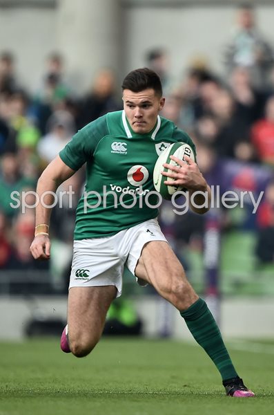 Jacob Stockdale Ireland v Wales 6 Nations Dublin 2018