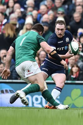 Cian Healy Ireland v Stuart Hogg Scotland 6 Nations 2018