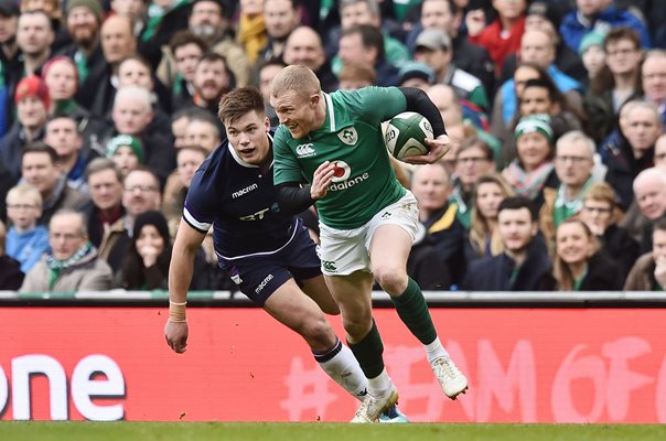 Keith Earls Ireland v Huw Jones Scotland Dublin 2018