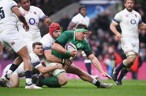 CJ Stander Ireland scores v England 6 Nations Twickenham 2018