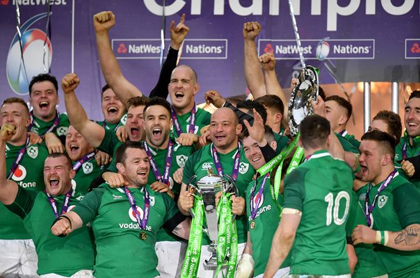 Irland Rugby framed print-Grand Slam Sieg gegen England! 