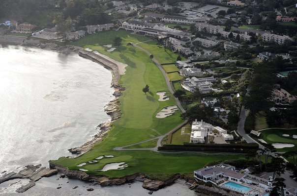 18th Hole Pebble Beach Golf Course Aerial View