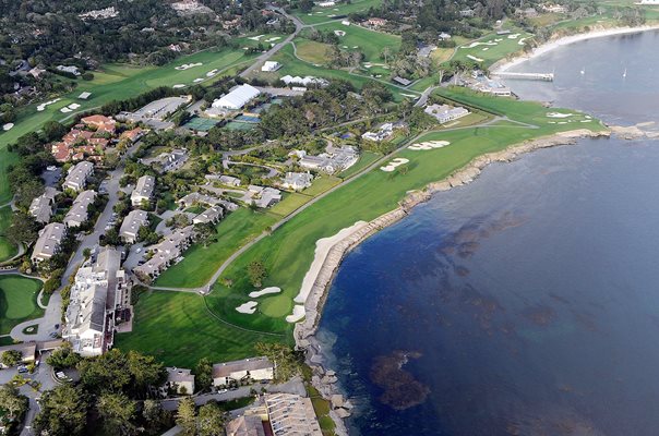 18th Hole Pebble Beach Golf Course Aerial View