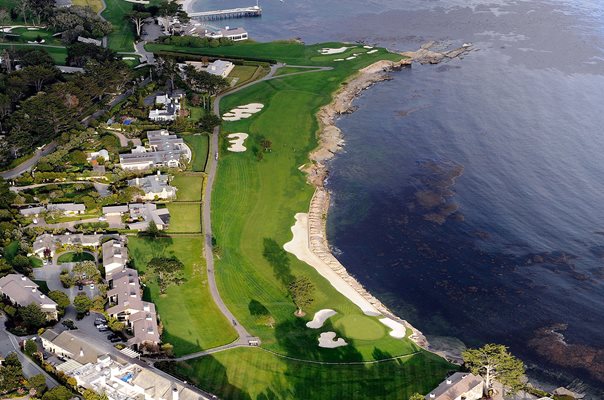 18th Hole Pebble Beach Golf Course Aerial View