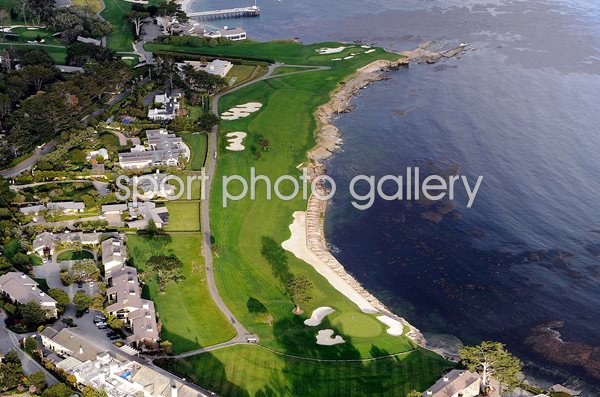 18th Hole Pebble Beach Golf Course Aerial View