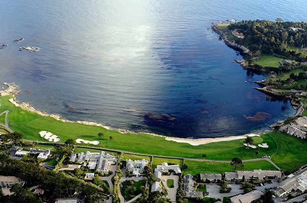 18th Hole Pebble Beach Golf Course Aerial View