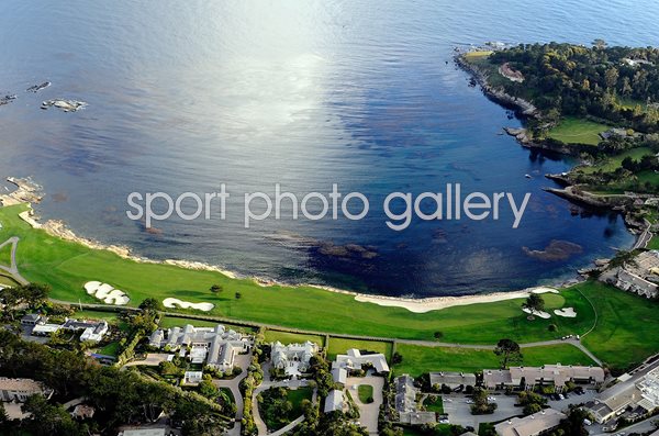 18th Hole Pebble Beach Golf Course Aerial View