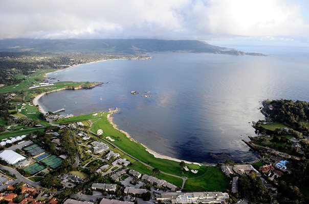 18th Hole Pebble Beach Golf Course Aerial View