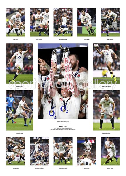 2017 ENGLAND SIX NATIONS WINNERS TEAM SPECIAL