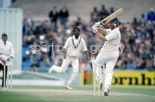 Ian Botham England v Michael Holding West Indies Old Trafford 1980