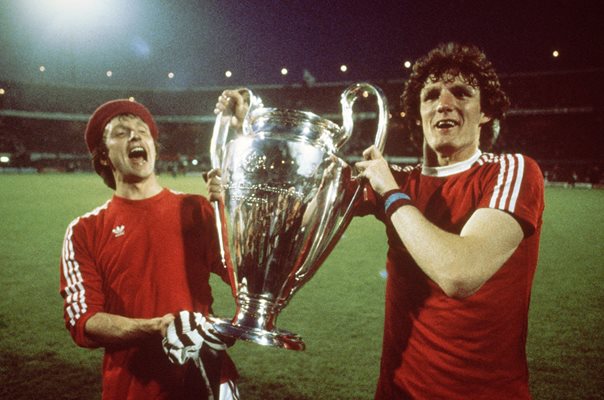 Tony Morley & Allan Evans Aston Villa European Cup 1982