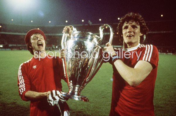Tony Morley & Allan Evans Aston Villa European Cup 1982
