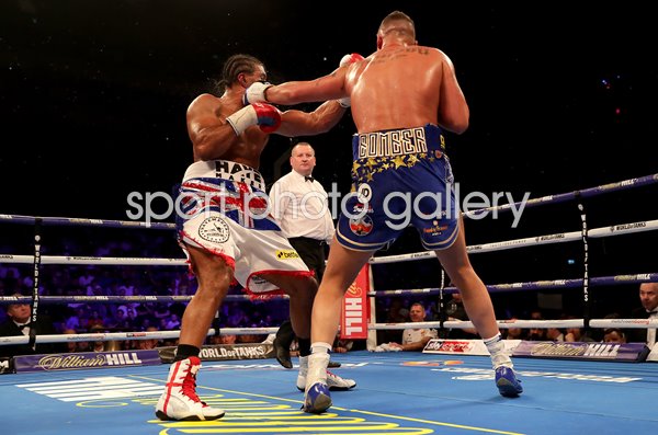 Tony Bellew knocks down David Haye O2 London 2018