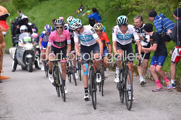 Chris Froome Wout Poels Team Sky & Simon Yates Giro 2018