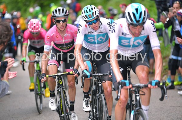 Chris Froome Simon Yates Wout Poels Stage 14 Giro 2018